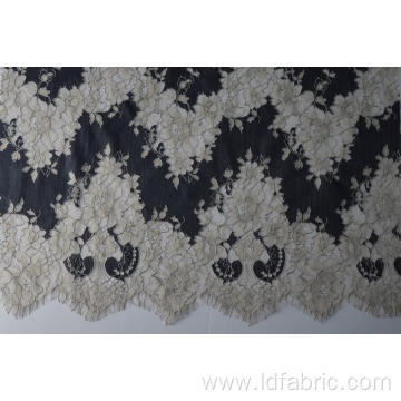 Nylon Polyester Cation Panel Lace Fabric